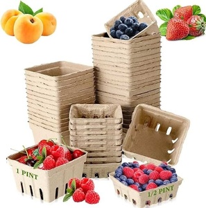 Sustainable Molded Pulp Berry Containers for Retail & Farm Produce Basket for Fruit and Vegetable <b>Storage</b> Packaging Application - Product Image 2