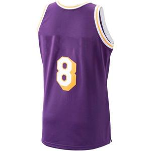 Maillots de basket-ball sans manches à col rond de couleur violette, en polyester et élasthanne, impression par sublimation de qualité supérieure - Product Image 3