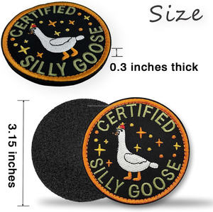 Patchs en caoutchouc PVC souple de haute qualité Logo imprimé personnalisé Badges en caoutchouc Accessoires de mode Badges en caoutchouc Pvc tissu sergé - Product Image 5