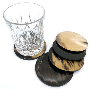 High Quality Natural Horn <b>Tea</b> <b>Coaster</b> Premium Handmade Durable Eco-Friendly Luxury Drink Mat for <b>Tea</b> Coffee Home Use - Product Image 1