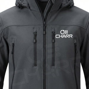 CHARR <b>Men's</b> Winter Soft Shell <b>Jacket</b> <b>Men's</b> Soft <b>Jacket</b> <b>Fleece</b>-<b>lined</b> Thickened Waterproof Outdoor Sportswear - Product Image 4