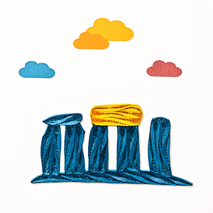 Wholesale Stonehenge Quilling Card Custom Scenic Spots <b>Envelope</b> Handmade 3D Greeting Card Cardstock Vietnam Supplier - Product Image 1