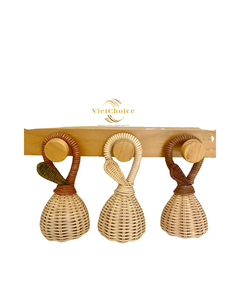 Nouvelles hochets pour bébés, jouets musicaux en rotin tressé à la main, avec un design en forme de poire scintillant, pour apaiser et divertir les enfants, cadeau - Product Image 3