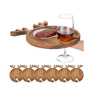 Platos de aperitivos estilo rústico, tablas de cortar de madera de acacia para Navidad, bandejas de servir para fiestas, precio al por mayor desde Vietnam - Product Image 1