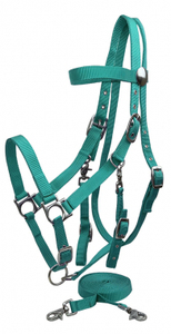 Ensemble de bridon en nylon réglable pour cheval avec rênes en métal robustes pour l'entraînement, l'équitation, l'écurie et l'usage quotidien - Product Image 4