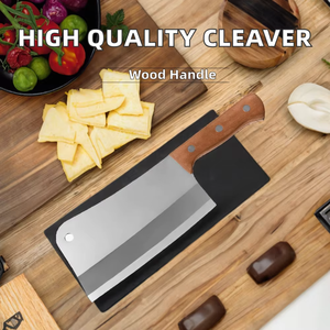 Couteau de cuisine traditionnel Apex Blades International, lame en acier carbone de 8 à 9,9 pouces, manche en bois, finition brossée, durable, ambidextre - Product Image 4