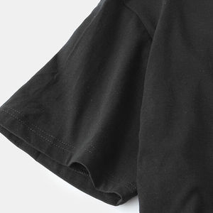 Camiseta de Hombre con Estampado de Fase Lunar Negra, Manga Corta, Cuello Redondo, Tejida, Estilo Casual Urbano, Logotipo Personalizado - Product Image 5