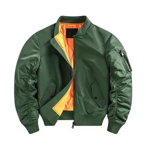 Compre chaquetas bomber con logotipo personalizado, de alta calidad, material grueso para invierno, chaquetas bomber con cremallera completa, chaqueta bomber para hombre - Product Image 2