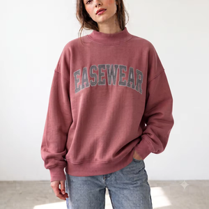 Sweat-shirt en molleton à col montant oversize pour femme, tissu brossé doux de qualité supérieure, confort décontracté, fabrication de vêtements sur mesure par des experts - Product Image 1