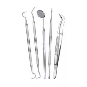 Juego de 5 Piezas para Higiene Dental, Kit de Espejo, Sonda, Explorador y Raspador de Acero Inoxidable para Diagnóstico Clínico Profesional, Suministro OEM - Product Image 6