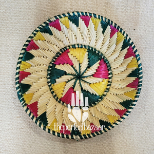 Panier rond en herbe de Moonj naturelle - Écologique, durable, mini format, multi-usages - Product Image 1