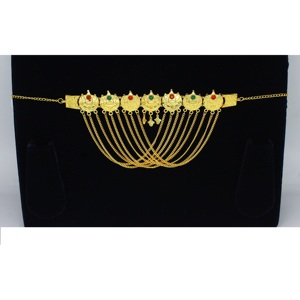 Martasha Designer Ensemble de bijoux arabes plaqués or Bijoux spéciaux islamiques du Ramadan des Émirats arabes unis de Dubaï Collier à la mode Boucle d'oreille - Product Image 4