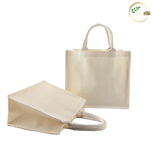 Bolsa de Compras Ecológica de Yute Natural con Cierre de Cremallera para Uso Diario - Product Image 2