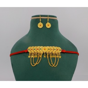 ชุดเครื่องประดับต่างหูสร้อยคอชุบทองพิเศษชุดเครื่องประดับอัญมณีอาหรับ - Product Image 2