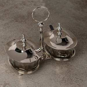Cuenco de metal para frutos secos con tapa, el más demandado, bellamente elaborado por S AND SONS INTERNATIONAL - Product Image 1