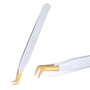 แหนบสแตนเลสปลายเรียบสำหรับติดขนตาปลอม ความยาว 10 มม. - Product Image 1