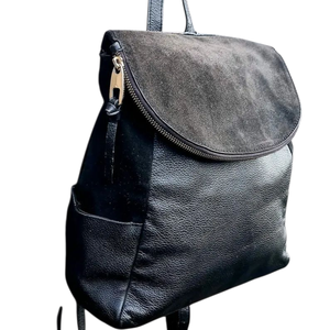 Mochila de Cuero de Ante Negro para Hombre y Mujer, Nuevo Diseño 2026, Venta Caliente al por Mayor, Estilo Vintage, Elegante, con Cierre Premium, Portátil - Product Image 4