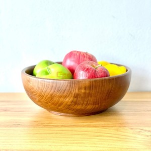 Bol à fruits en teck de qualité supérieure avec détails peints à la main - Vente en gros - Product Image 1