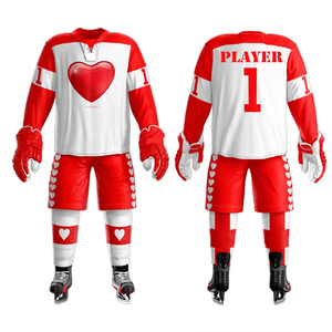 Maillot de hockey sur glace personnalisé avec le nom de l'équipe, uniforme sportif pour équipe, 100% polyester, respirant, confortable, séchage rapide, taille plus - Product Image 6