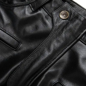 กางเกงหนังผู้ชาย ดีไซน์ทันสมัย หรูหรา หนังนุ่ม ทนทาน ตะเข็บเย็บประณีต เหมาะสำหรับใส่ทำงาน ใส่ลำลอง และใส่กิจกรรมกลางแจ้ง - Product Image 5