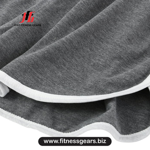 Shorts de sport décontractés pour femmes Just Fitness Gears, taille haute, couleur unie, tricotés, coupe ample, respirants, style short de bain - Product Image 2