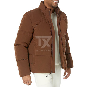 High-Quality <b>Men's</b> Down Puffer <b>Jacket</b> for Outdoor Winter Comfort Customizable <b>Long</b>-Size - Product Image 1