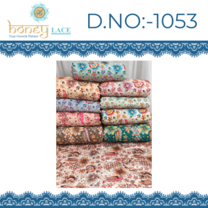 Tela Crepé Natural de Poliéster/Nylon/Metalizado de Peso Medio, Tejido de Punto por Urdimbre No Tejido de Alta Calidad HONEY LACE, con Diseño Floral/Adornos de Cuentas para Bodas - Product Image 4