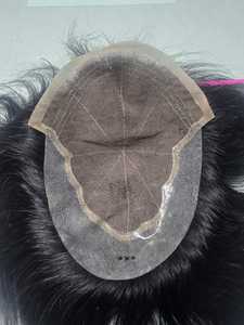 Prothèse capillaire Lace Front en cheveux humains 100% vierges Remy indiens, texture 28mm, base en dentelle et PU, 100-200g, densité 150%, Taz Hair - Product Image 4