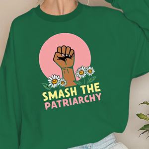 Empowerment SMASH THE PATRIARCHY puño sudaderas de mujer - Product Image 4