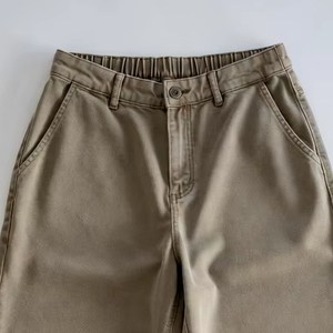 Pantalon de jogging décontracté pour homme, style coréen, en coton Remy écologique, infroissable, coupe droite, ample, taille mi-haute, respirant, avec dentelle - Product Image 3