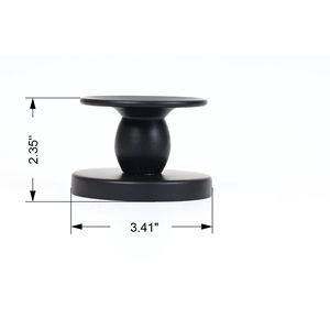 Portavelas de Metal Negro Reversible, Portavelas Tipo Linterna - Product Image 4