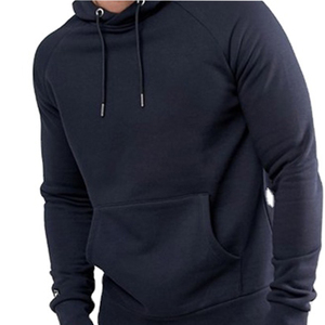Sweat-shirt à capuche noir pour homme, manches longues, fermeture à cordon, poches latérales, coupe classique, vêtement décontracté d'automne, 100% coton, couleur unie - Product Image 5