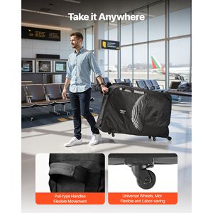 Borsa Universale per Trasporto Biciclette in PVC con Serratura TSA, Supporto per Forcella e Protezione per il Trasporto - Product Image 6