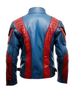 Veste de moto en cuir véritable vert pour homme, col montant, fermeture éclair, coupe slim, style motard - Product Image 2