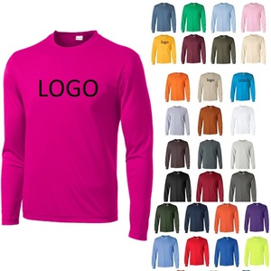 เสื้อออกกำลังกายลำลองสำหรับผู้ชาย-100% โพลีเอสเตอร์ไมโครไฟเบอร์ระบายอากาศได้ดีนุ่มสัมผัสเสื้อยืดแขนเต็มสำหรับเด็กผู้ชายที่ยั่งยืน - Product Image 1