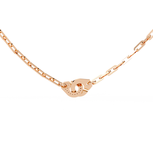 10K 14K 18K Rose Gold Rectangular Link Chain for Modern Women <b>Statement</b> Diamond Jewelery Collection Handcuff Diamond <b>Necklace</b> - Product Image 4