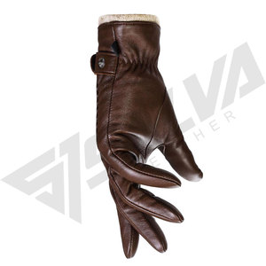 New Fashion Design Leather <b>Gloves</b> for Ladies Women Warm Winter Black Dressing Leather <b>Gloves</b> out door and party - Product Image 4