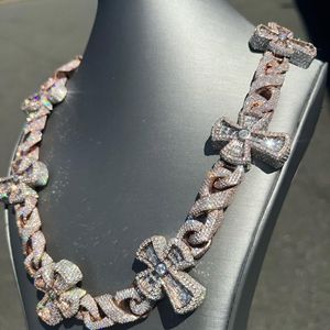 Chaîne cubaine en argent sterling 18 mm VVS Moissanite, style hip-hop glacé, unisexe, collier Miami Cuban, best-seller - Product Image 2