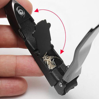 Outil de manucure multifonction en acier inoxydable à double extrémité, coupe-ongles, grattoir, lame courbée, conception durable, ouverture large pour doigts et orteils