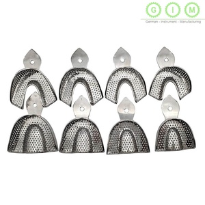 Juego de Instrumentos Dentales de Ortodoncia al por Mayor: Bandejas de Impresión Dentales Superiores e Inferiores de Acero Inoxidable Perforadas y Autoclavables - Product Image 6