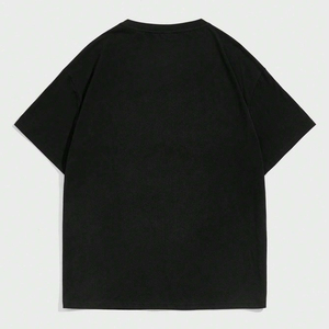 T-shirt tendance pour homme, imprimé DTF personnalisé, coupe oversize de haute qualité, 100 % coton biologique molletonné 280g, ultra doux et écologique - Product Image 2