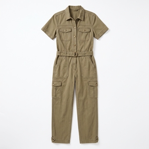 <b>Women's</b> Winter Loose Solid <b>Utility</b> <b>Jumpsuit</b> Casual Cargo One-Piece Outfit OEM ODM Wholesale Factory Custom Logo | Low MOQ - Product Image 5