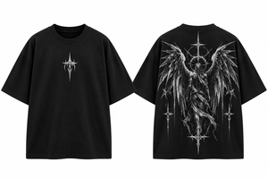 เสื้อยืดทรงโอเวอร์ไซส์สำหรับผู้ชายพร้อมลายสักด้านหลัง |   เสื้อยืดสตรีทแวร์แบบกำหนดเองสำหรับแบรนด์อุปกรณ์สัก |   แบรนด์ส่วนตัว - Product Image 2
