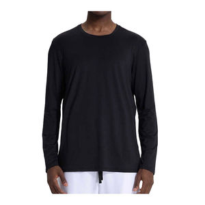 เสื้อยืดแขนยาวคุณภาพสูง แห้งเร็ว ผ้าฝ้าย 100% สำหรับผู้ชาย ทรงหลวม สกรีนโลโก้ได้ ทนทาน รับผลิตแบบ OEM เสื้อยืดแขนยาวผู้ชาย - Product Image 5