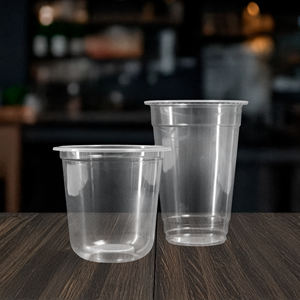 Gobelets en plastique ronds à paroi simple en PET transparent de 95 mm, très vendus au Vietnam, pour café glacé, boissons froides et smoothies - Product Image 1