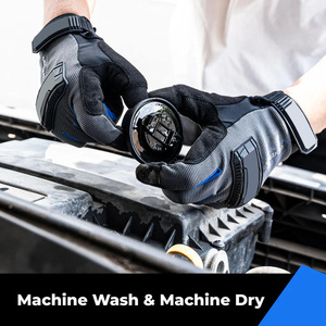 Gants de travail pour mécaniciens en cuir synthétique Amara anti-impact, vente en gros personnalisée, avec poignet réglable certifié CE - Product Image 2