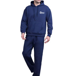 Custom Color 100% Cotton Winter Hooded Solid <b>Pullover</b> <b>Men</b> Tracksuit Casual Breathable Made in Pakistan - Product Image 1