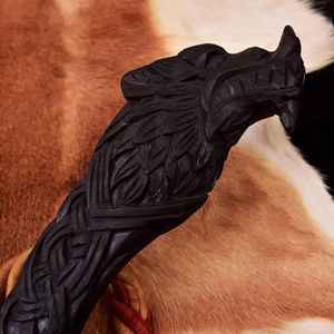 ขวานไวกิ้งสองคม งานแฮนด์เมดสั่งทำพิเศษ ขายดี ผลิตจากเหล็กกล้าคาร์บอนสูง ขวานต่อสู้แบบสองคม พร้อมปลอกหนัง - Product Image 3