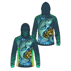 Camiseta de Pesca con Capucha y Protección Solar UPF 50, Impermeable, Estampada, Anti-UV, de Secado Rápido, Transpirable, Unisex, Ropa de Exterior al por Mayor - Product Image 3