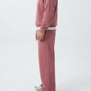 Pantalones Deportivos Personalizados de Felpa Francesa de 500 GSM, Anchos, Color Rosa, para Hombre, Estilo Holgado, con Dobladillo Abierto, Marca Privada, Ropa Urbana - Product Image 5